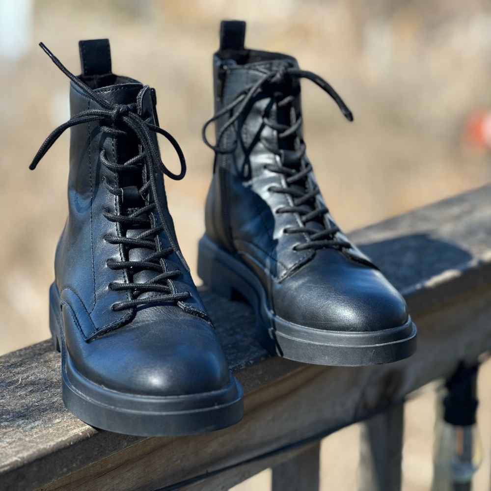 Madden Girl Black Lace-Up Women’s Boots